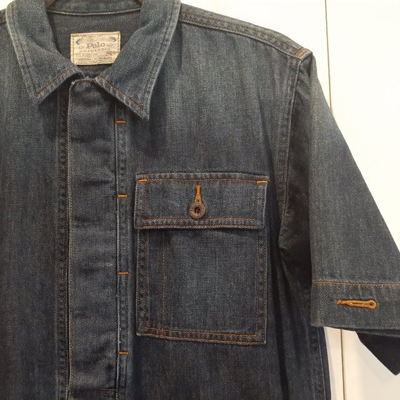 POLO RALPH LAUREN WOMENS DENIM DRESS-M - Picture 3 of 7